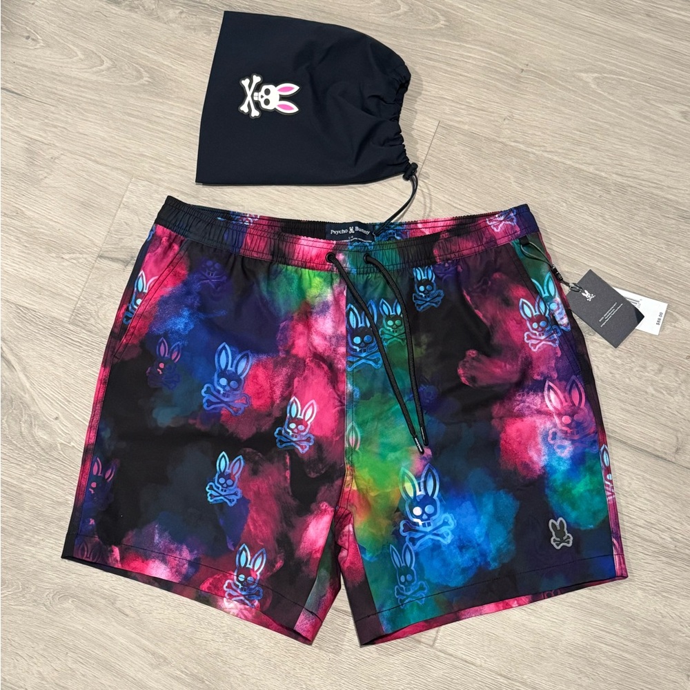 NWT! Psycho Bunny swim trunks size L